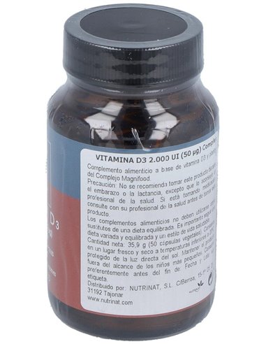 Vitamina D3 2.000 Ui (50 ?g) Complex 50 Vcáps de Terranova