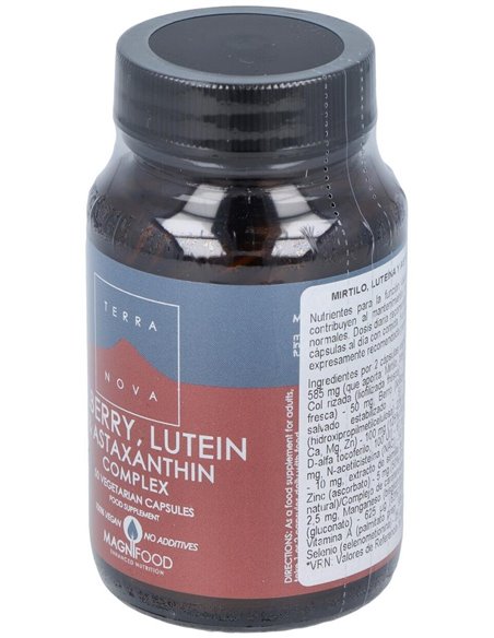 Mirtilo, Luteína Y Astaxantina Complex 50 Vcáps de Terranova