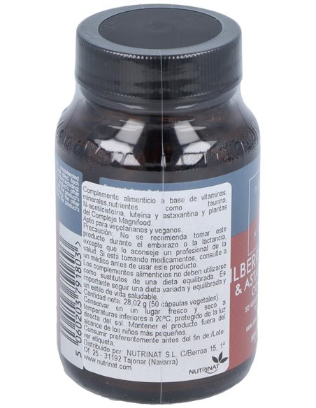 Mirtilo, Luteína Y Astaxantina Complex 50 Vcáps de Terranova