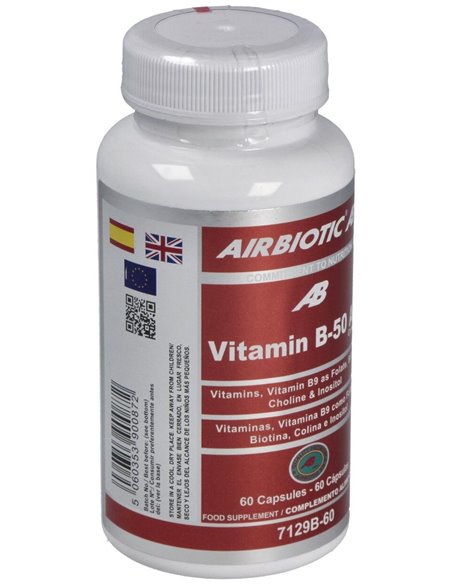 Vitamin B-50 Complex 60Cap. de Airbiotic