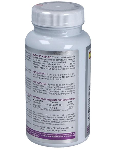 Vit D3 + K2 60Comp. de Airbiotic