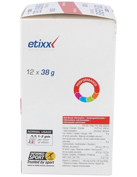 Etixx Energy Nutritional Gel Sabor Cola 12Ud. de Etixx