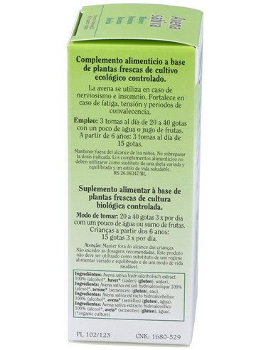 Ext. Avena Sativa (Avena)  50Ml. de Biover