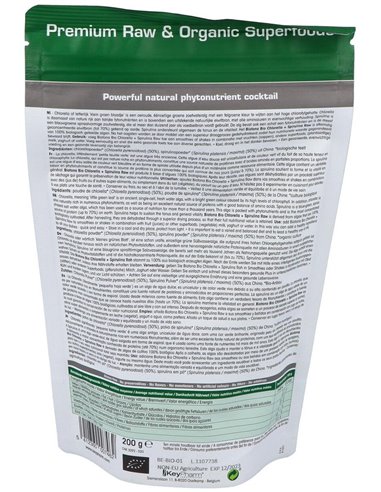 Chlorella Spirulina Raw 200Gr. Bio de Biotona