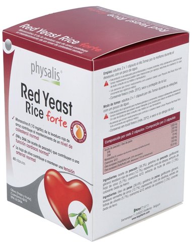 Levadura roja de arroz FORTE 60 capsulas Physalis