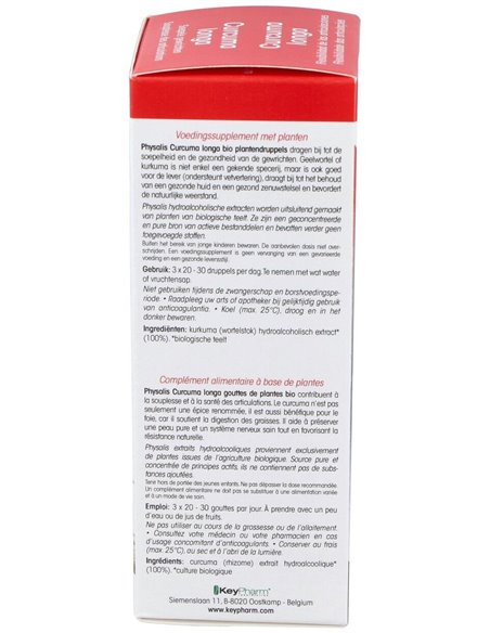 Curcuma Longa Extracto 100Ml. Bio de Physalis