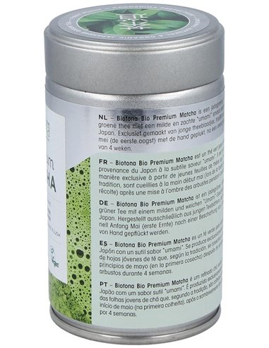 Premium Matcha 80Gr. Eco Vegan de Biotona
