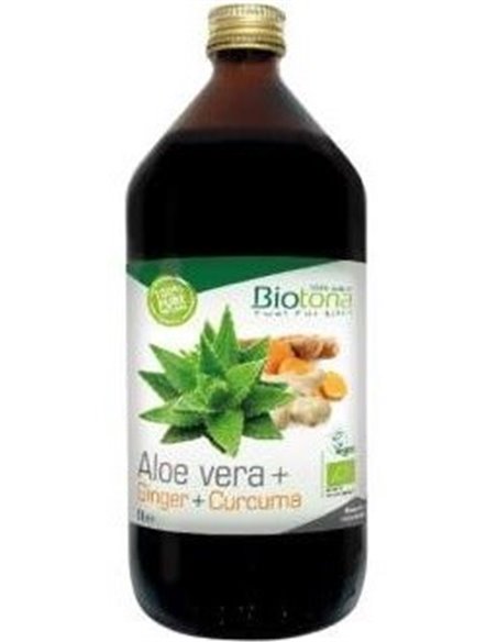 Jugo De Aloe + Jengibre + Curcuma 1L. Bio de Biotona