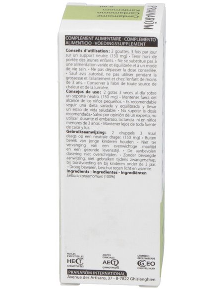 Cardamomo Aceite Esencial 5Ml. de Pranarom Aceites