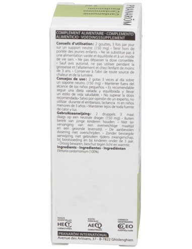 Cardamomo Aceite Esencial 5Ml. de Pranarom Aceites