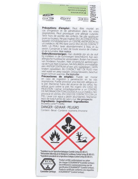 Incienso Aceite Esencial Bio 5Ml. de Pranarom Aceites