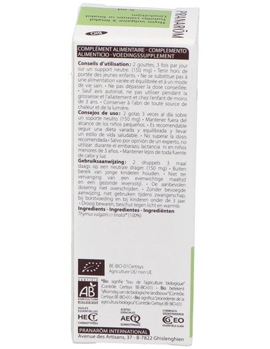 Tomillo Comun Qt Linalol Aceite Esencial Bio 5Ml. de Pranarom Aceites
