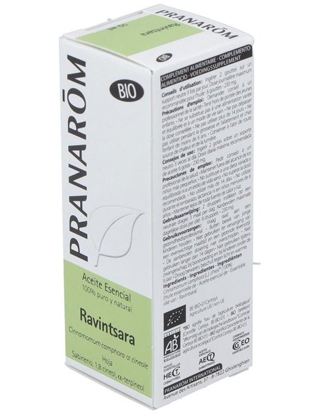 Ravintsara Hoja Aceite Esencial Bio 10Ml. de Pranarom Aceites