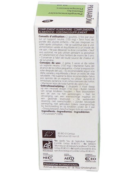 Pomelo Cascara Aceite Esencial Bio 10Ml. de Pranarom Aceites