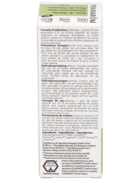 Rosa De Damasco Aceite Esencial Bio 5Ml. de Pranarom Aceites
