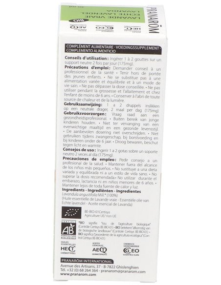 Lavanda Aceite Esencial Bio 30Ml. de Pranarom Aceites