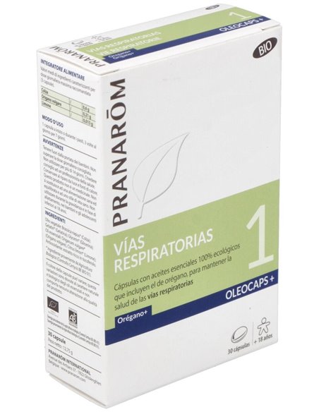 Oleocaps+ Plus 1 Vias Respiratorias 30Cap. Bio de Pranarom P.Acabado