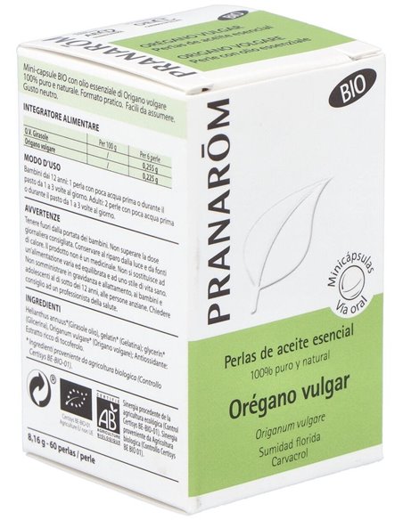 Oregano Vulgar Ac. Esencial En Perlas 60Perlas Bio de Pranarom Aceites