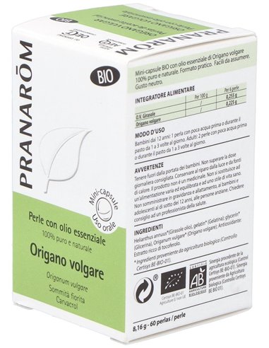 Oregano Vulgar Ac. Esencial En Perlas 60Perlas Bio de Pranarom Aceites