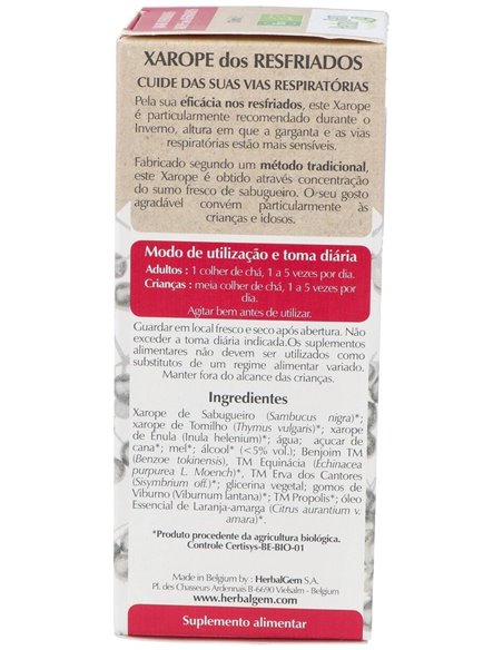 Jarabe Resfriados Calmante Garganta 150Ml. de Herbalgem