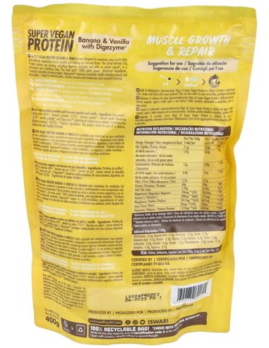 Svf Protein Banana & Vanilla 400 G de Iswari