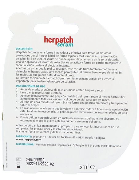 Herpatch Serum 5Ml. + Prevent Labial 4,8Gr. de Herpatch