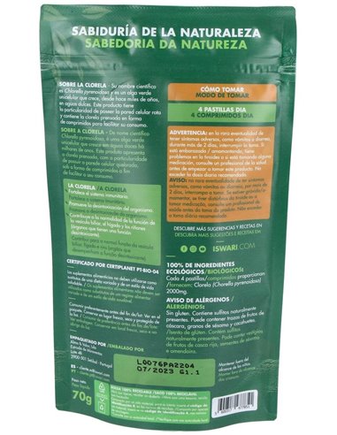 Clorela Comprimidos Bio 70 Gr 140 Tabletas de Iswari