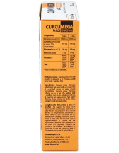 Curcumega Max 30Cap. de Dietmed