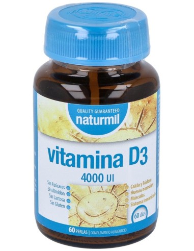 Vitamina D3 4000Ui 60Perlas de Dietmed