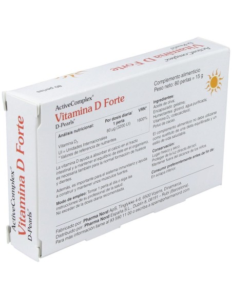 Activecomplex Vitamina D Forte 80Perlas de Pharma Nord