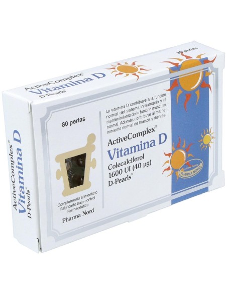 Activecomplex Vit. D 40Mcg. 1600Ui 80Perlas de Pharma Nord
