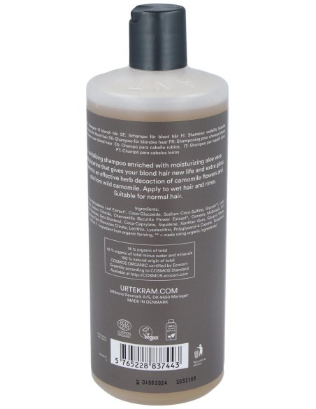 Champu Manzanilla Cabello Claro 500Ml. Eco Vegan de Urtekram
