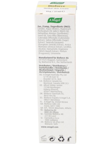 Crema Bioforce (7 Hierbas) 35Gr. de A.Vogel