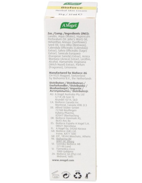 Crema Bioforce (7 Hierbas) 35Gr. de A.Vogel