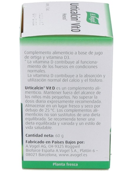 Urticalcin Vit.D Comp. 600  de A.Vogel