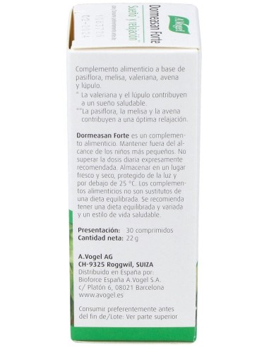 Dormeasan Forte 30Comp. de A.Vogel