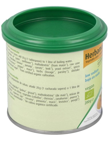 Herbamare Caldo Vegetal Bajo En Sodio Bote 200 Gr de A.Vogel