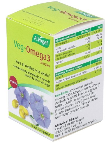 Veg-Omega-3 Complex Cápuslas 30 de A.Vogel