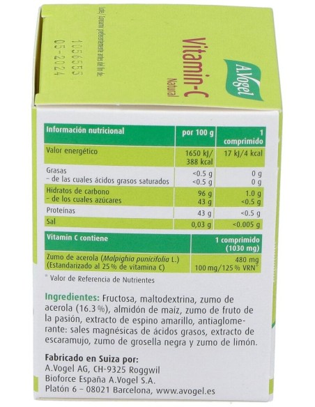 Vitamina-C (Bio-C) 40Comp. de A.Vogel