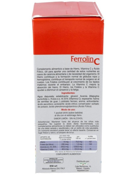 Ferrolin C Pocket Drink 24Sbrs. de Trepatdiet-Esi