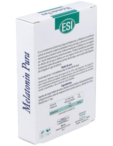 Melatonin Pura 1Mg. 60Microtabletas de Trepatdiet-Esi