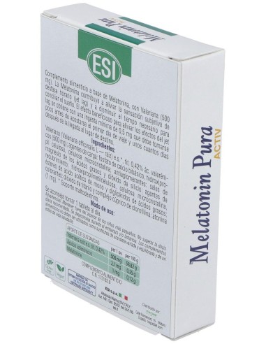 Melatonin Pura Activ 1Mg. 30Cap. de Trepatdiet-Esi