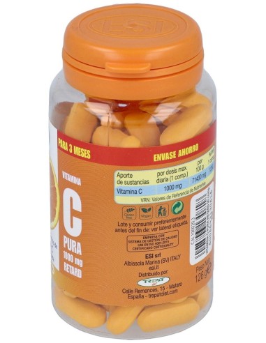 Vitamina C Pura 1000Mg. Retard 90Comp. de Trepatdiet-Esi