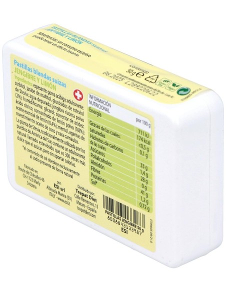 Jengibre Pastillas Blandas Con Limon 50Gr. de Trepatdiet-Esi