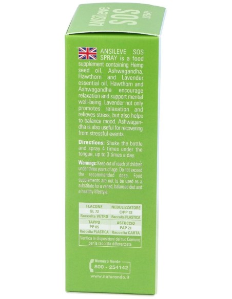 Ansileve Sos Spray 30Ml. Sg Vegan de Naturando