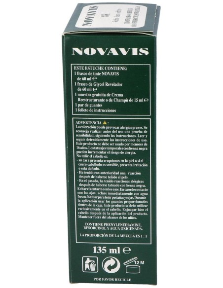 Tinte Novavis 8R Rubio Claro Cobrizo 135Ml. de Novavis