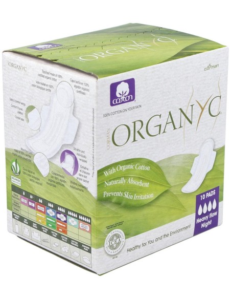 Compresas Con Alas Noche 10Ud. de Organyc