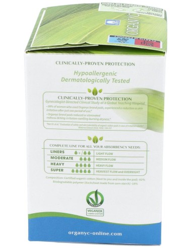 Compresas Con Alas Dia 10Ud. de Organyc