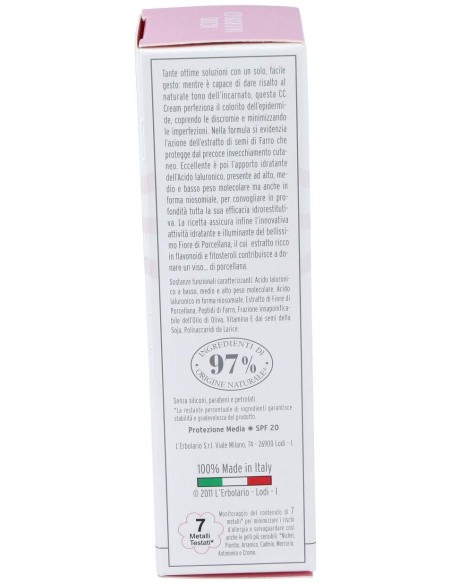 Acido Hialuronico Cc Crema Tono Miel 50Ml. de L´Erbolario