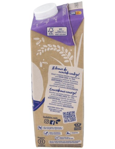 Bebida Vegetal De Arroz Integral 1Lt  6Uds. S/A de Isola